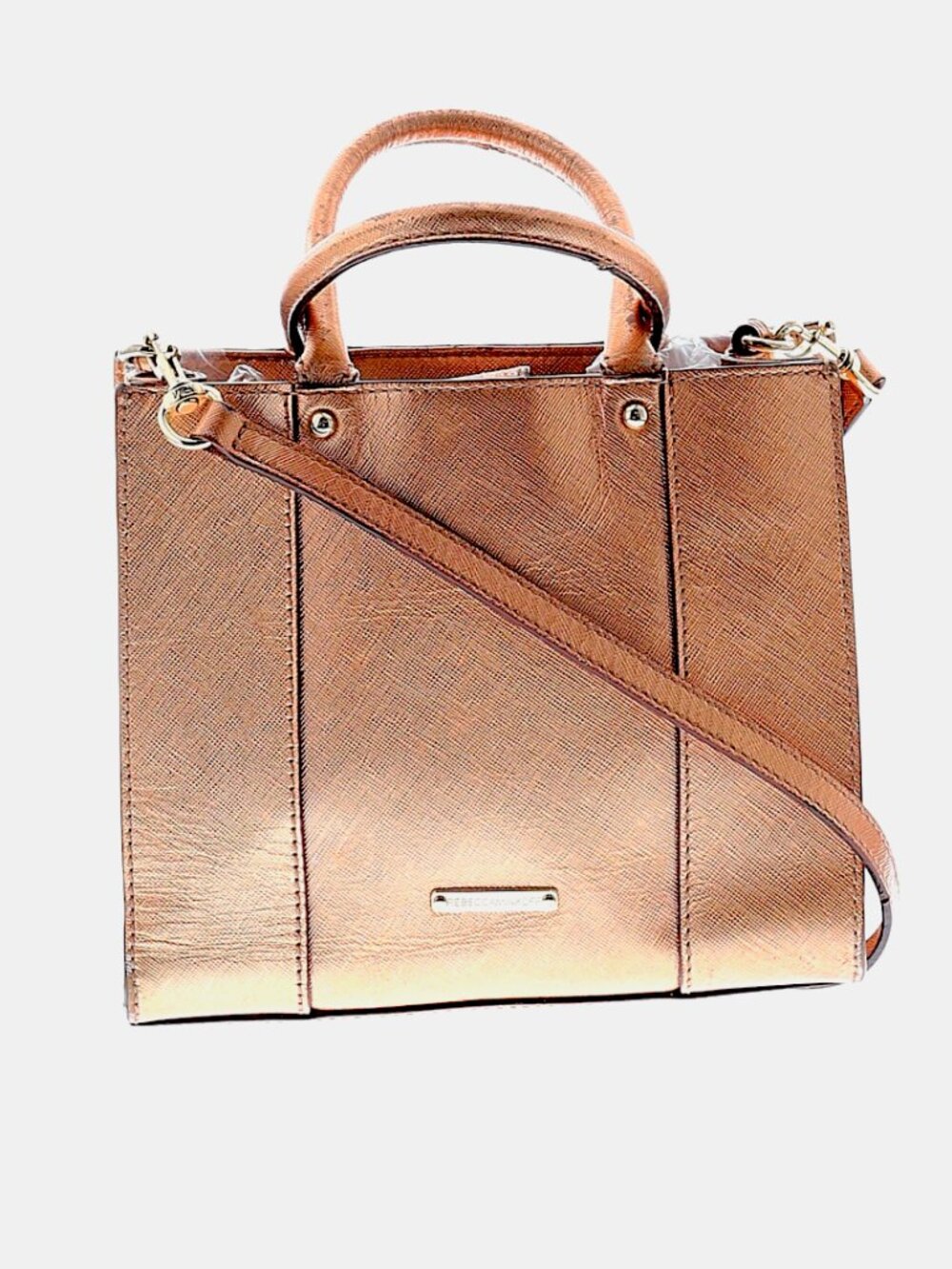 Rebecca Minkoff Women's Rose Gold MAB Mini Tote Crossbody